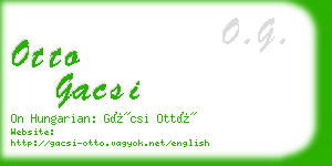 otto gacsi business card